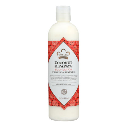 Nubian Coconut & Papaya Moisturizing Lotion - 13 Oz.