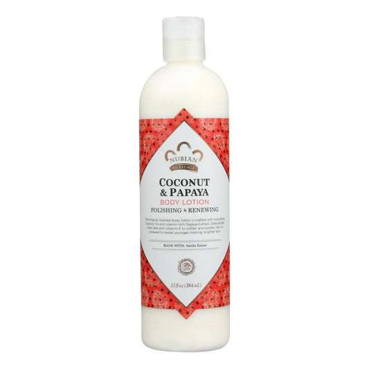Nubian Coconut & Papaya Moisturizing Lotion - 13 Oz.