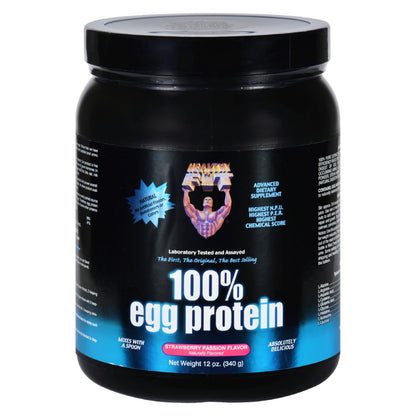 Healthy 'n Fit, 100% Egg Protein, Strawberry Passion, 12 Oz.