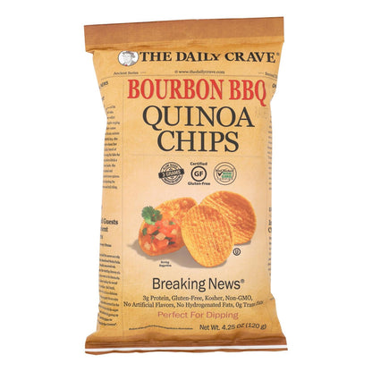 The Daily Crave Bourbon BBQ Quinoa Chips, 4.25 oz, Pack of 8