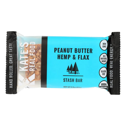 Kate's Real Food Peanut Butter Hemp Protein Fruit & Nut Bars, 2.2 oz, Case of 12