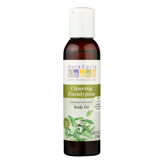 Aura Cacia Aromatherapy Bath, Body and Massage Oil  - Eucalyptus Harvest 4 Fl Oz