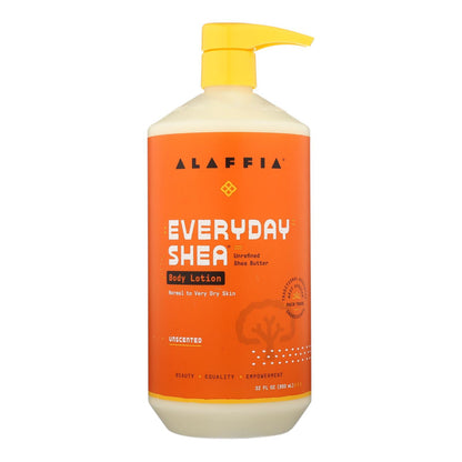 Alaffia Everyday Lotion, Shea Unscented 32 Oz.