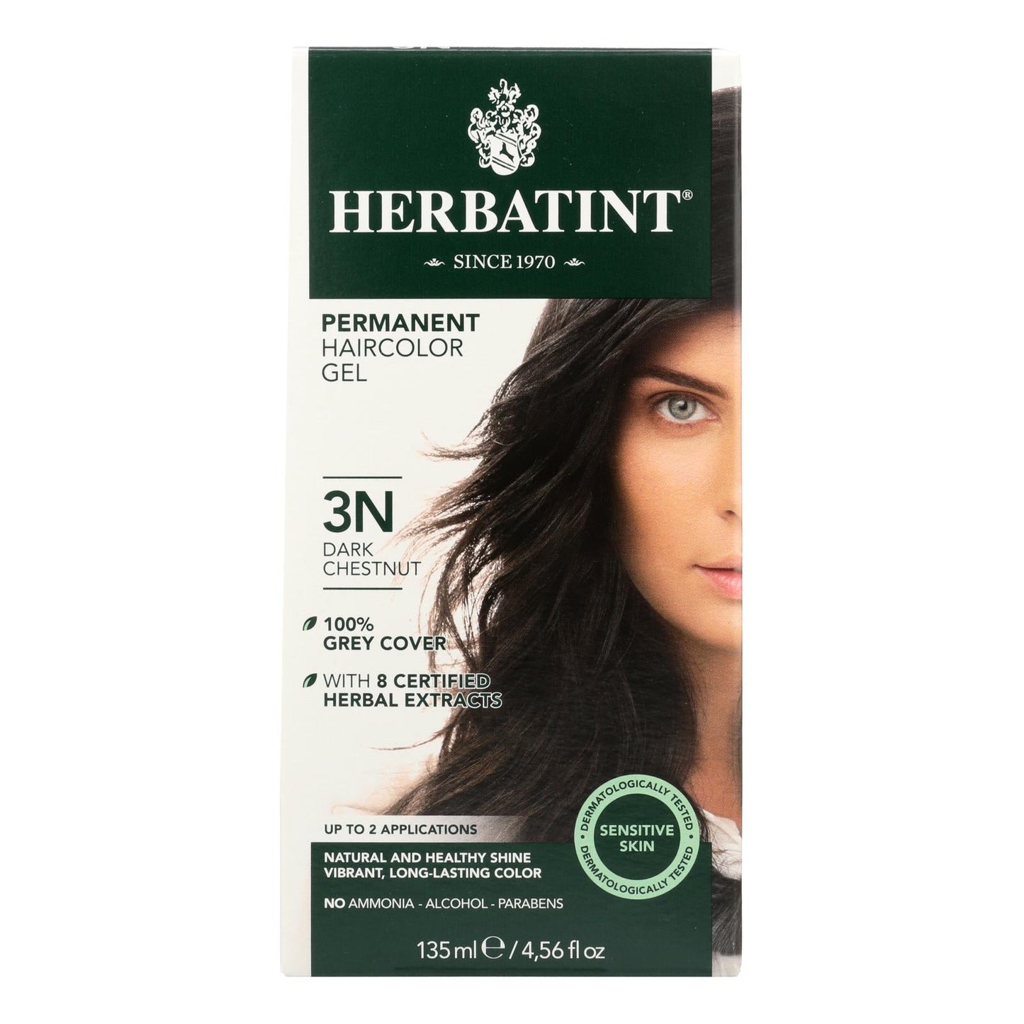 Herbatint Permanent Herbal Hair Color Gel in Dark Chestnut - 135 mL