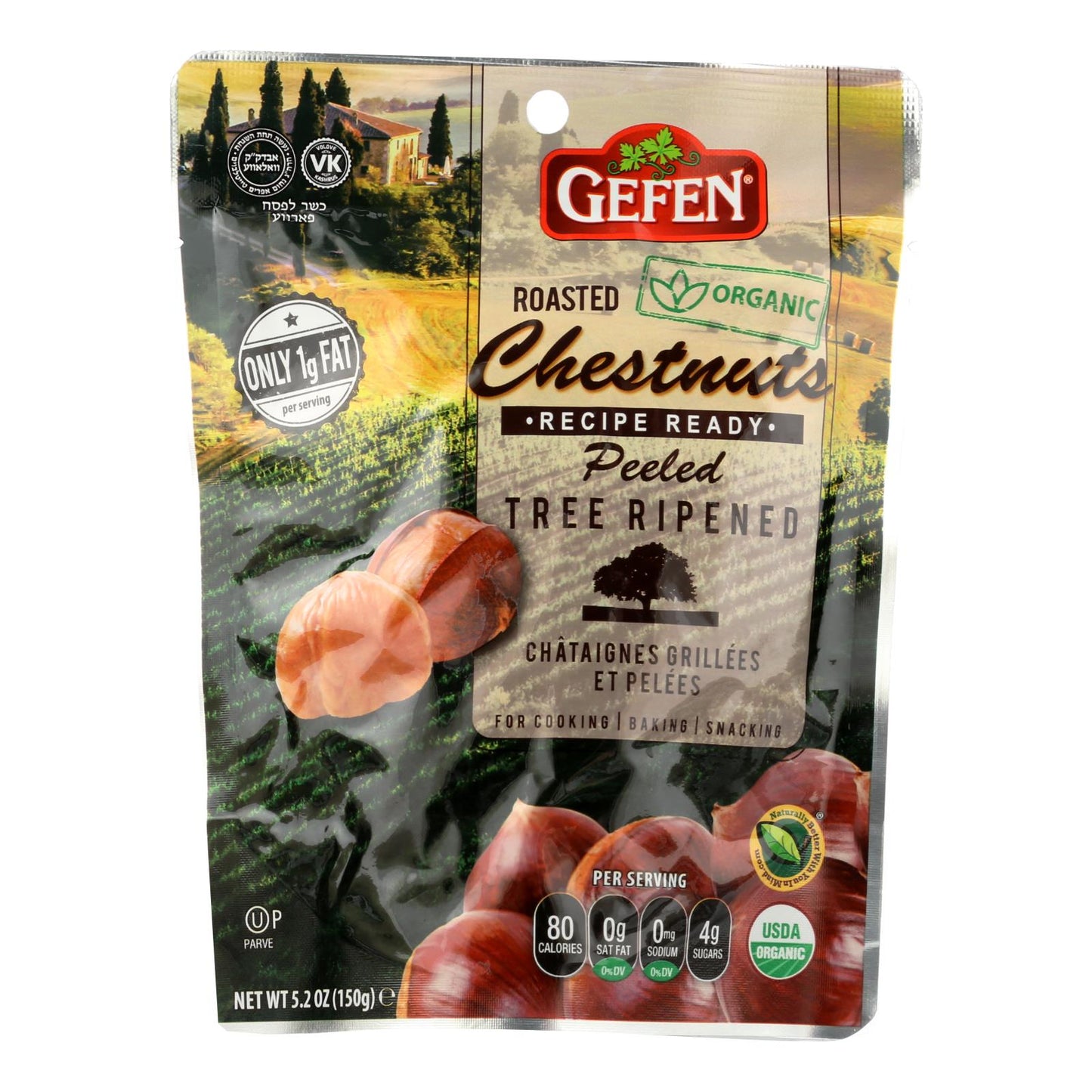 Gefen Low Fat Whole Chestnuts (12 Pack) - 5.2 Oz.