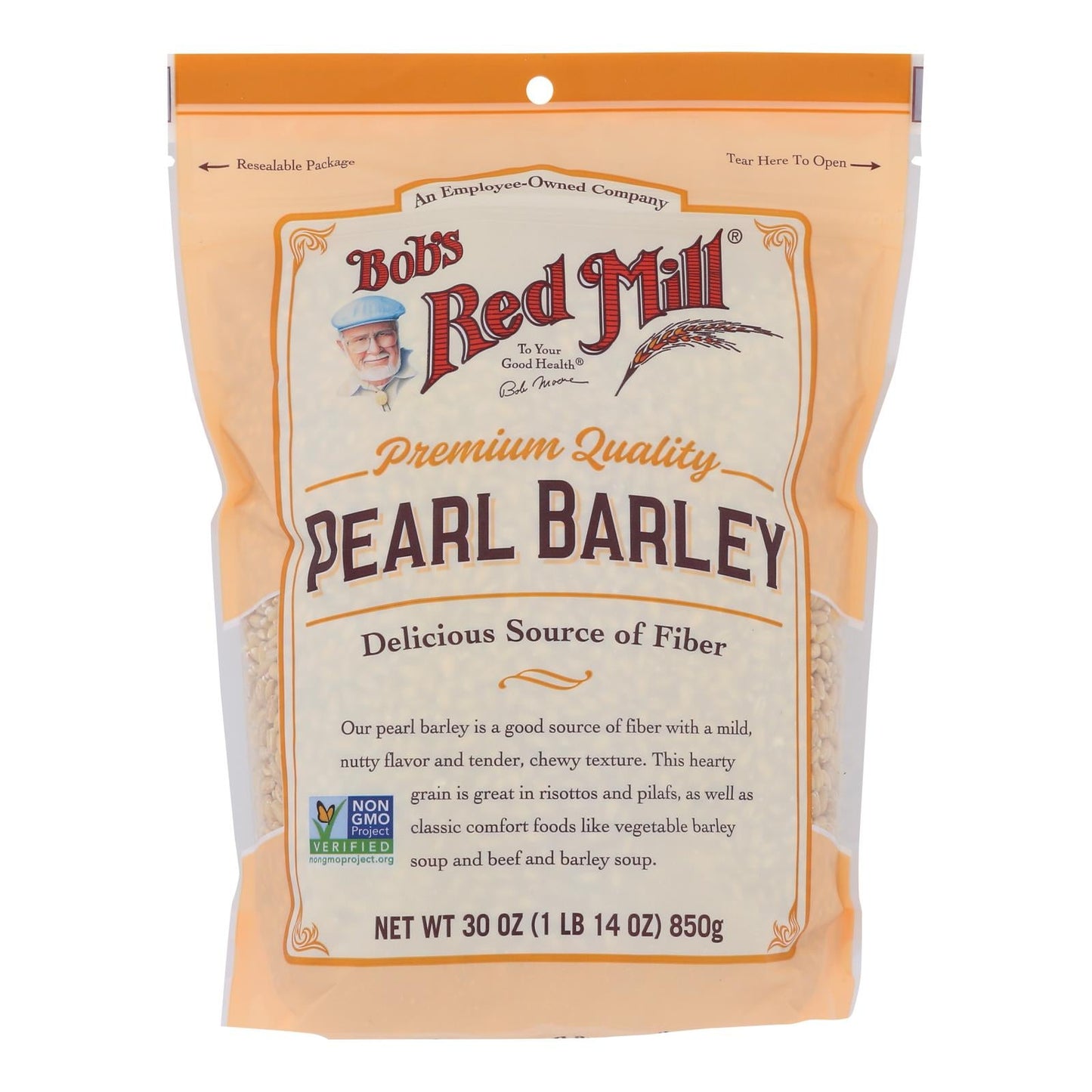 Bob's Red Mill Pearled Barley (Pack of 4, 30 oz) | Barley Grains | Good Source of Fiber