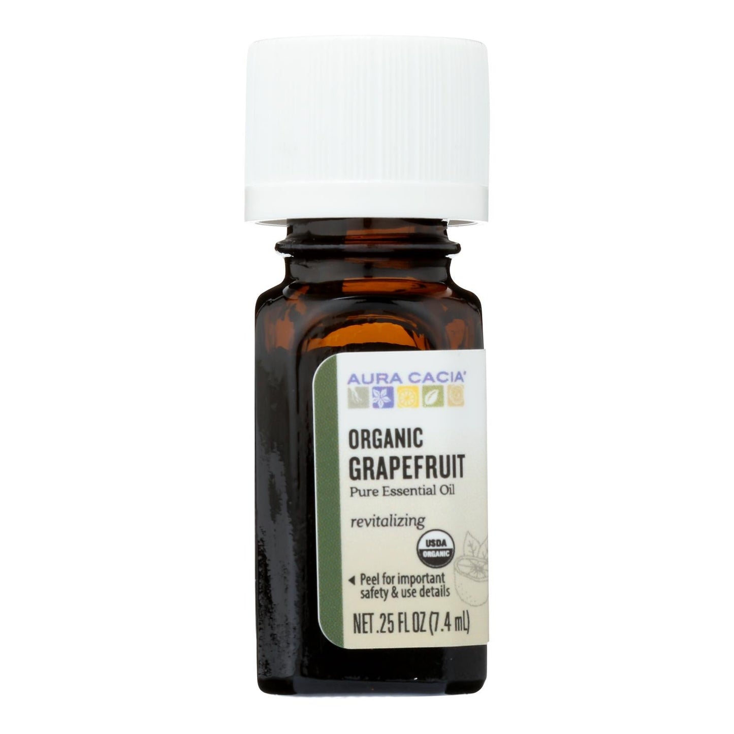 Aura Cacia Organic Grapefruit Essential Oil .25 Oz