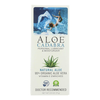 Aloe Cadabra Organic Natural Personal Lubricant (Pack of 2.5 Oz Unscented, Natural Aloe)