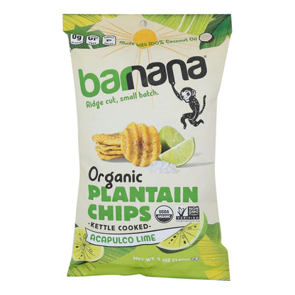 Barnana Banana Chips Acapulco Lime Flavor, 5 oz (Pack of 6)
