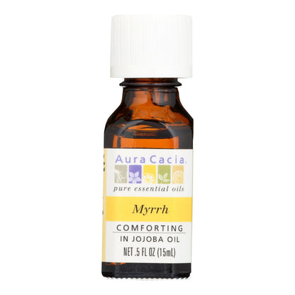 Aura Cacia Myrrh Essential Oil in Jojoba Oil (0.5 Fl Oz)