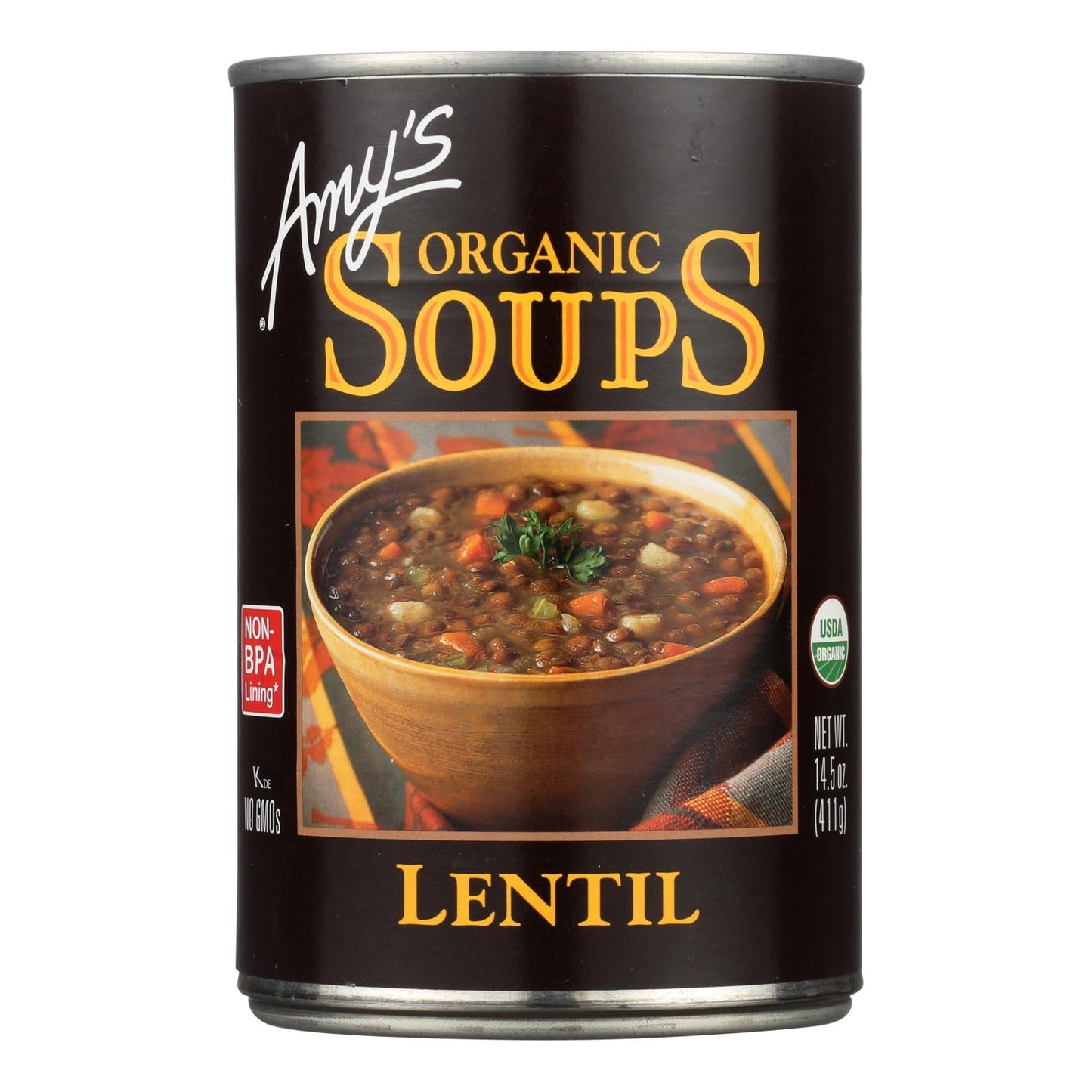 Amy's USDA Organic Lentil Soup, Wholesome & Hearty, 14.5 Oz. (Pack of 12)