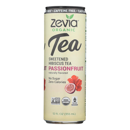 Zevia Hibiscus Passionfruit Sparkling Water, Case of 12 (12 Fl. Oz. Cans)