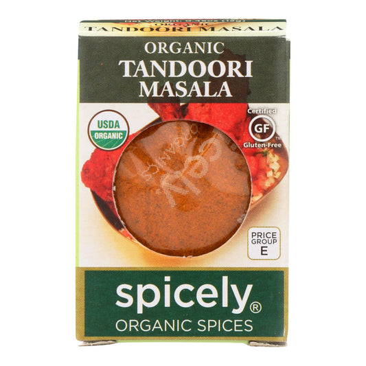 Spicely Organics Organic Tandoori Masala Seasoning, 0.45 Oz. Pack of 6