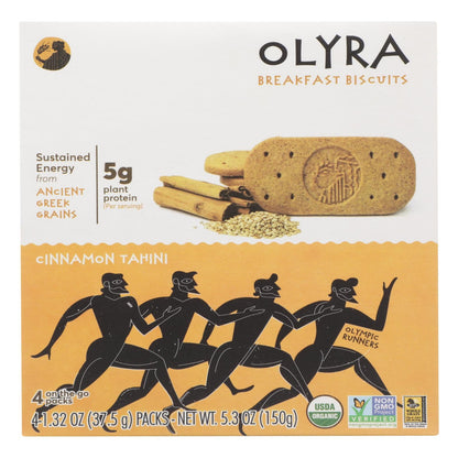 Olyra Cinnamon Tahini Biscuits, 5.3 Oz. Pack of 6