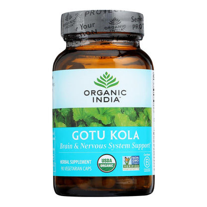 Organic India Gotu Kola Wellness Supplements, 90 Vegan Capsules