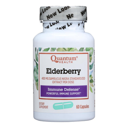 Quantum Elderberry Immune Defense Extract: 60 Capsules, 400mg Each