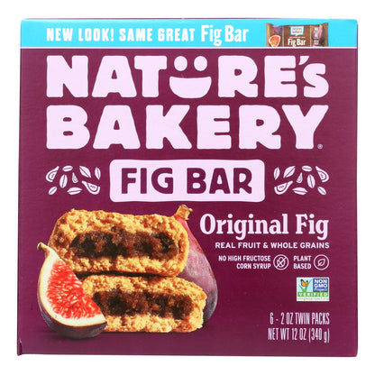 Nature's Bakery Stone-Ground Whole Wheat Fig Bars, Original, Pack of 6, 2 Oz. Bars