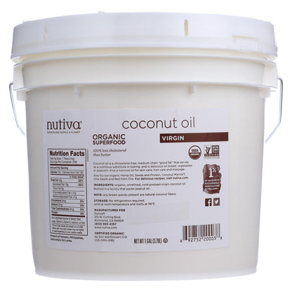 Nutiva Organic Extra Virgin Coconut Oil, 1 Gallon