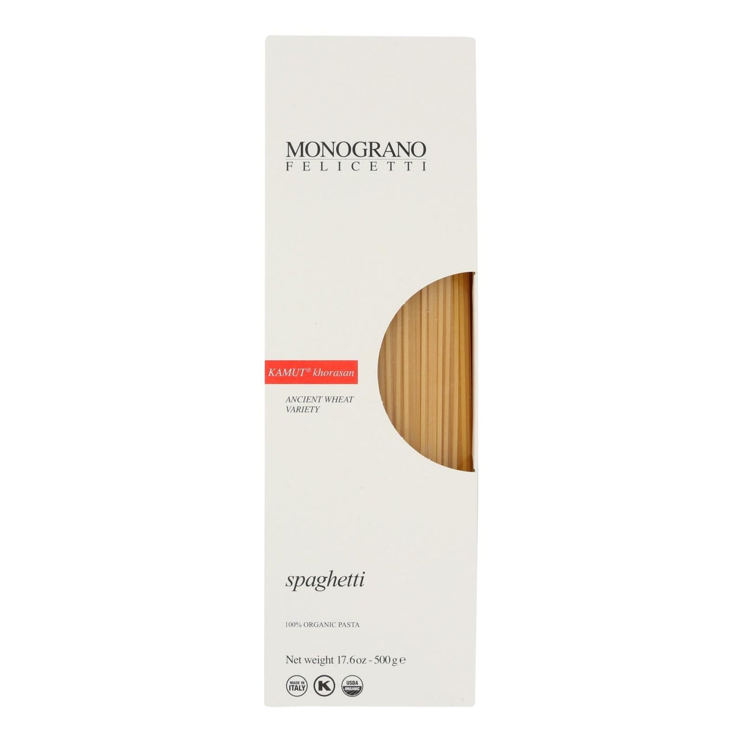 Monograno Organic Kamut Spaghetti, 17.64 Oz. (Pack of 12)