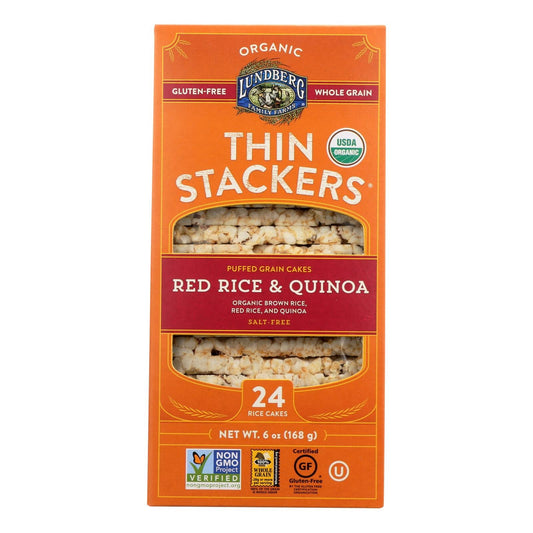 Lundberg Family Farms Organic Red Quinoa Thins, 6 Pack (6 Ounces Each)