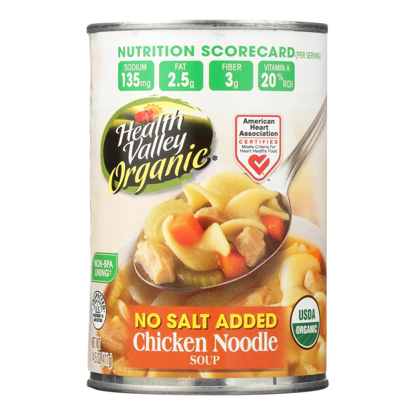 Health Valley Organic Chicken Noodle Soup, 14.5 Oz. (Pack of 12)