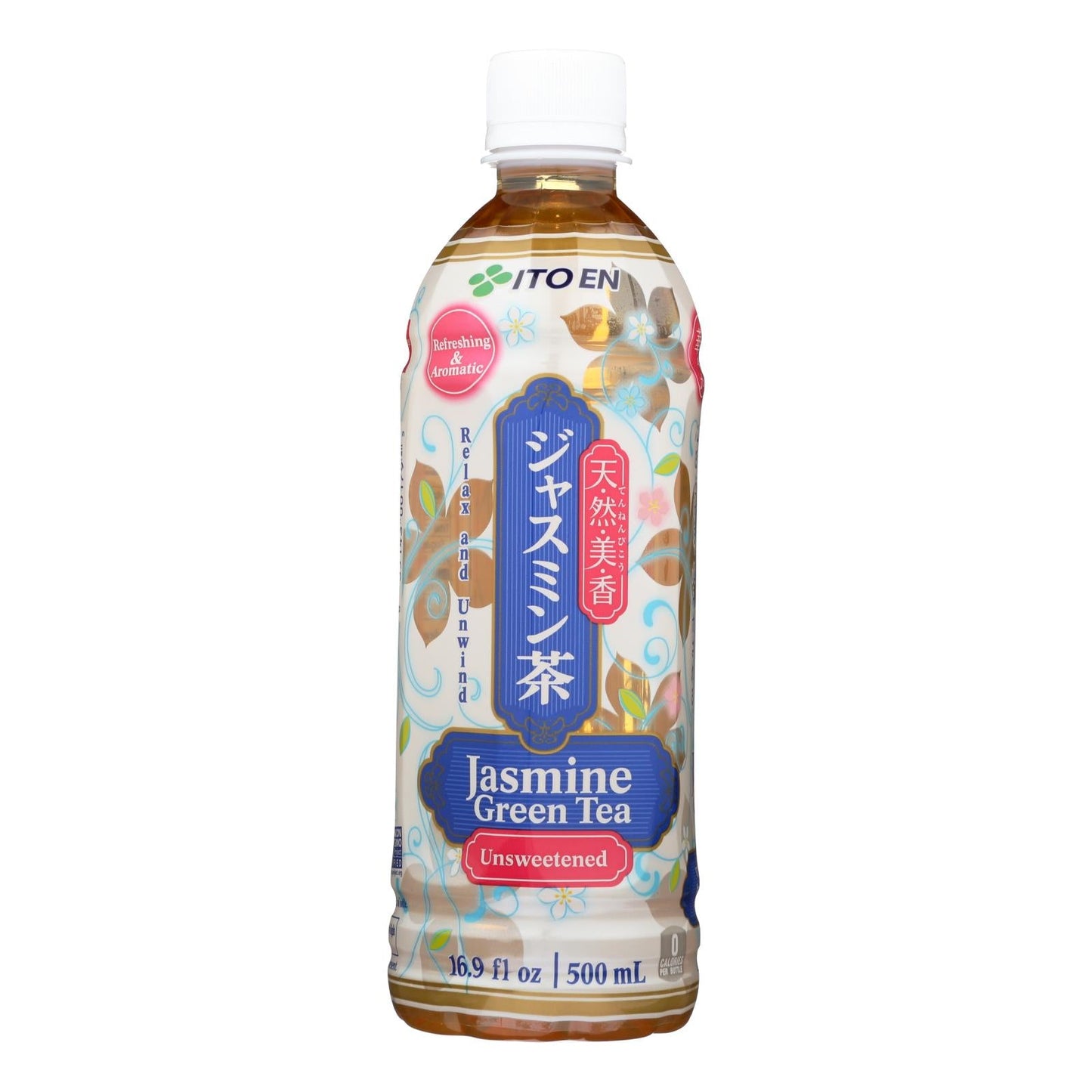 Ito En Unsweetened Traditional Green Jasmine Tea (Pack of 12) - 16.9oz