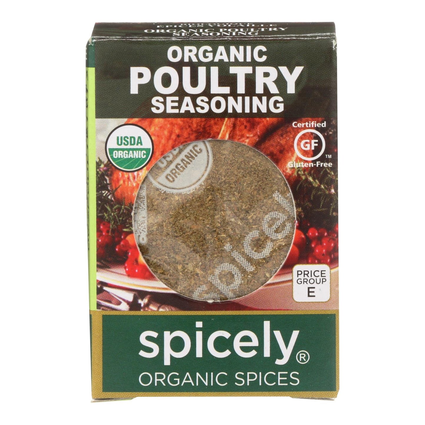 Spicely Organics Poultry Seasoning - Certified Organic, Aromatic Blend (Pack of 6 - 0.35 Oz.)