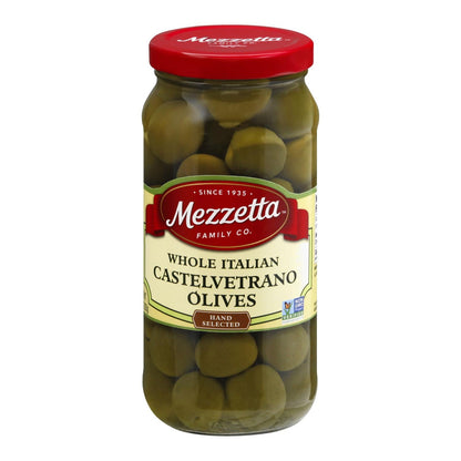Mezzetta Castelvetrano Whole Sicilian Green Olives, 10 Oz. (Pack of 6)