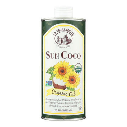 La Tourangelle Raw Organic Stone Ground Sun Coco Oil - 25.4 Fl Oz, (Pack of 6)