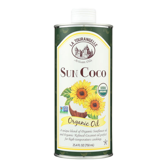 La Tourangelle Raw Organic Stone Ground Sun Coco Oil - 25.4 Fl Oz, (Pack of 6)
