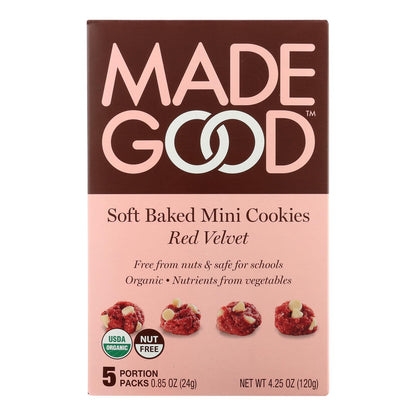 Made Good Soft Mini Red Velvet Cookies, 4.25 oz, Pack of 6