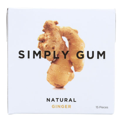 Simply Gum All-Natural Ginger Gum, 12-Pack, 15 Count Each