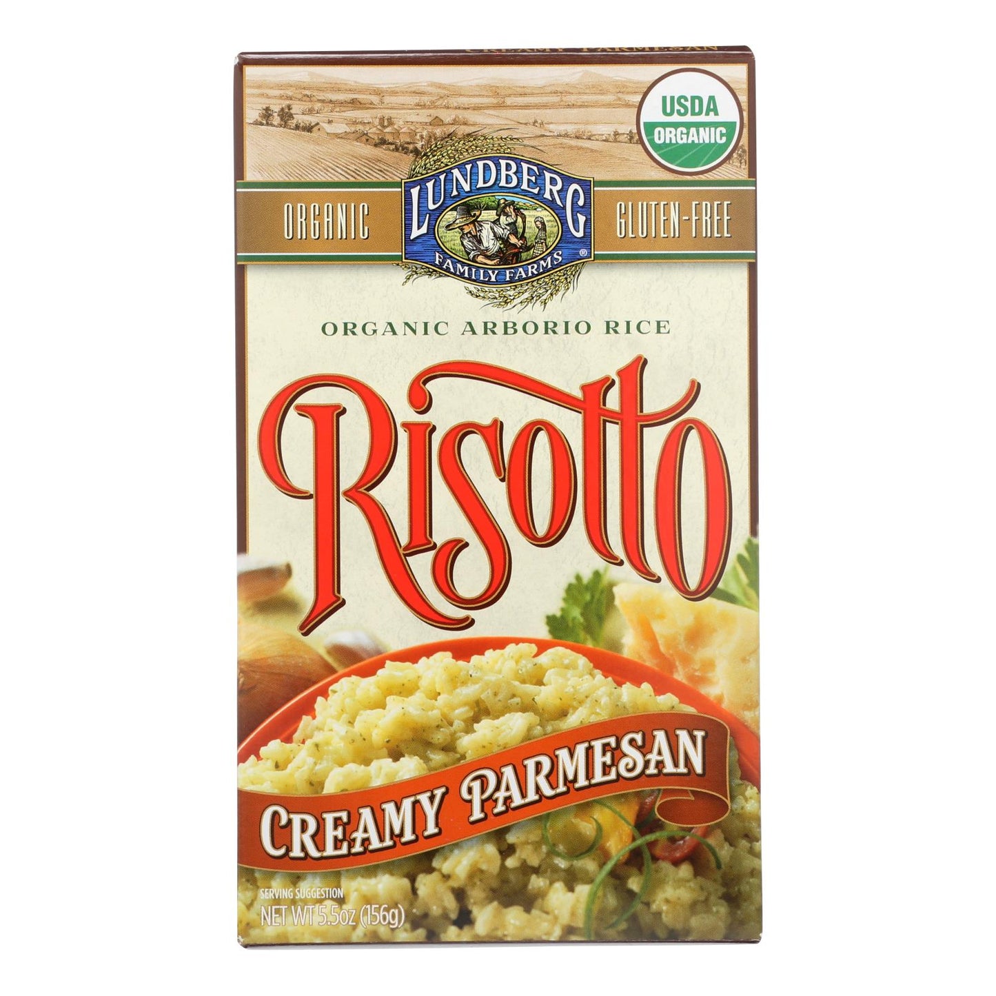 Lundberg Family Farms Organic Creamy Parmesan Risotto, 5.5 oz, Case of 6