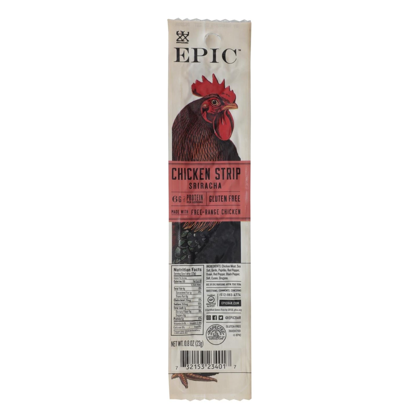 Epic Hot & Spicy Sriracha Chicken Strips (Pack of 20) - 0.80 Oz