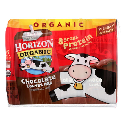 Horizon Organic Chocolate Lowfat 1% Milk - 6/8 oz Box (Pack of 3)