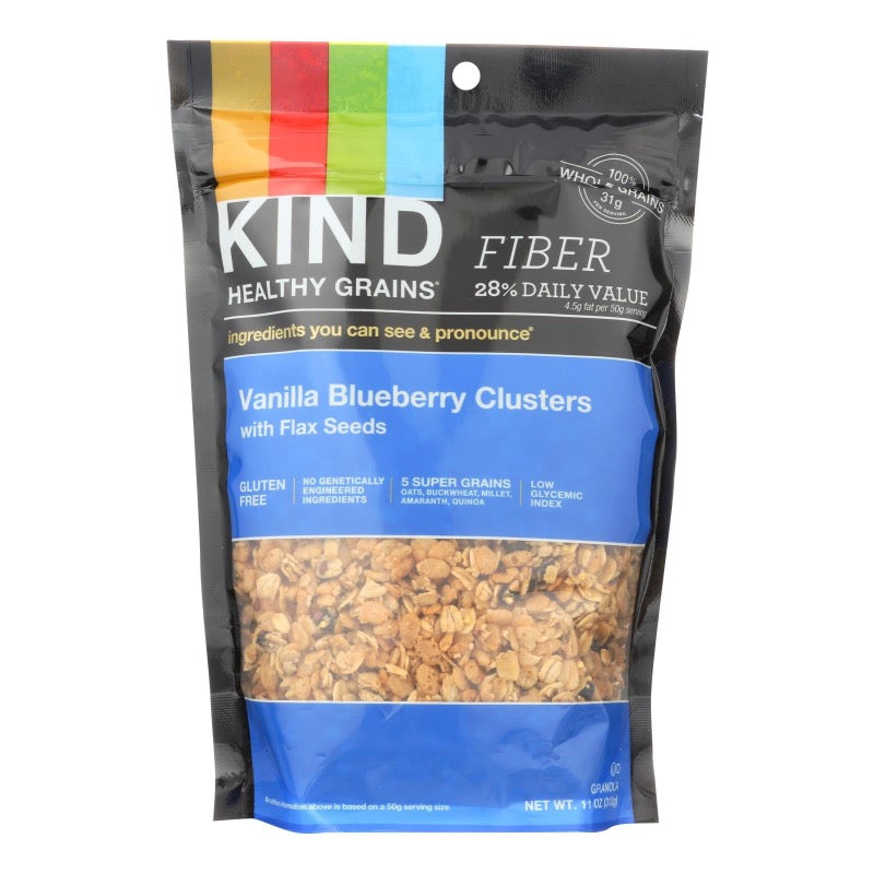 Kind Healthy Grains Vanilla Blueberry Clusters With Flax Seeds (Pack of 6) - 11 Oz
