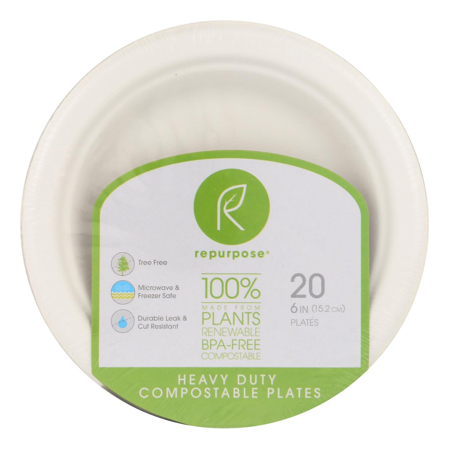 Compostable Bagasse Plates, 24-Pack, 20-Count