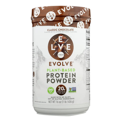 Plant-Based Chocolate Protein Powder | Evolve, 16 Oz