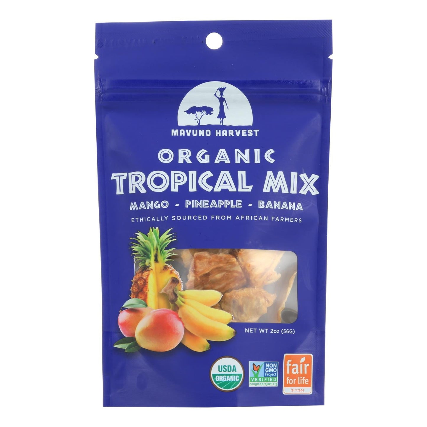 Mavuno Harvest Organic Dried Tropical Fruit Mix - 2 Oz. - 6 Pack