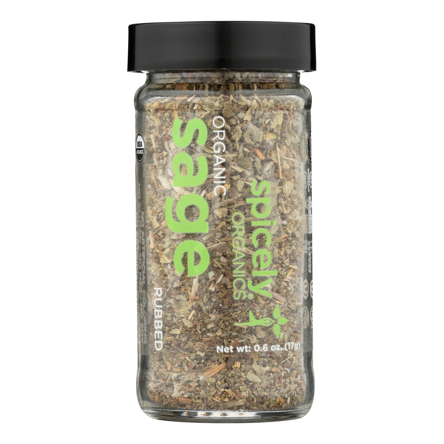 Spicely Organics Organic Sage Rubbed, Pack Size: 3, 0.4 Oz. Each