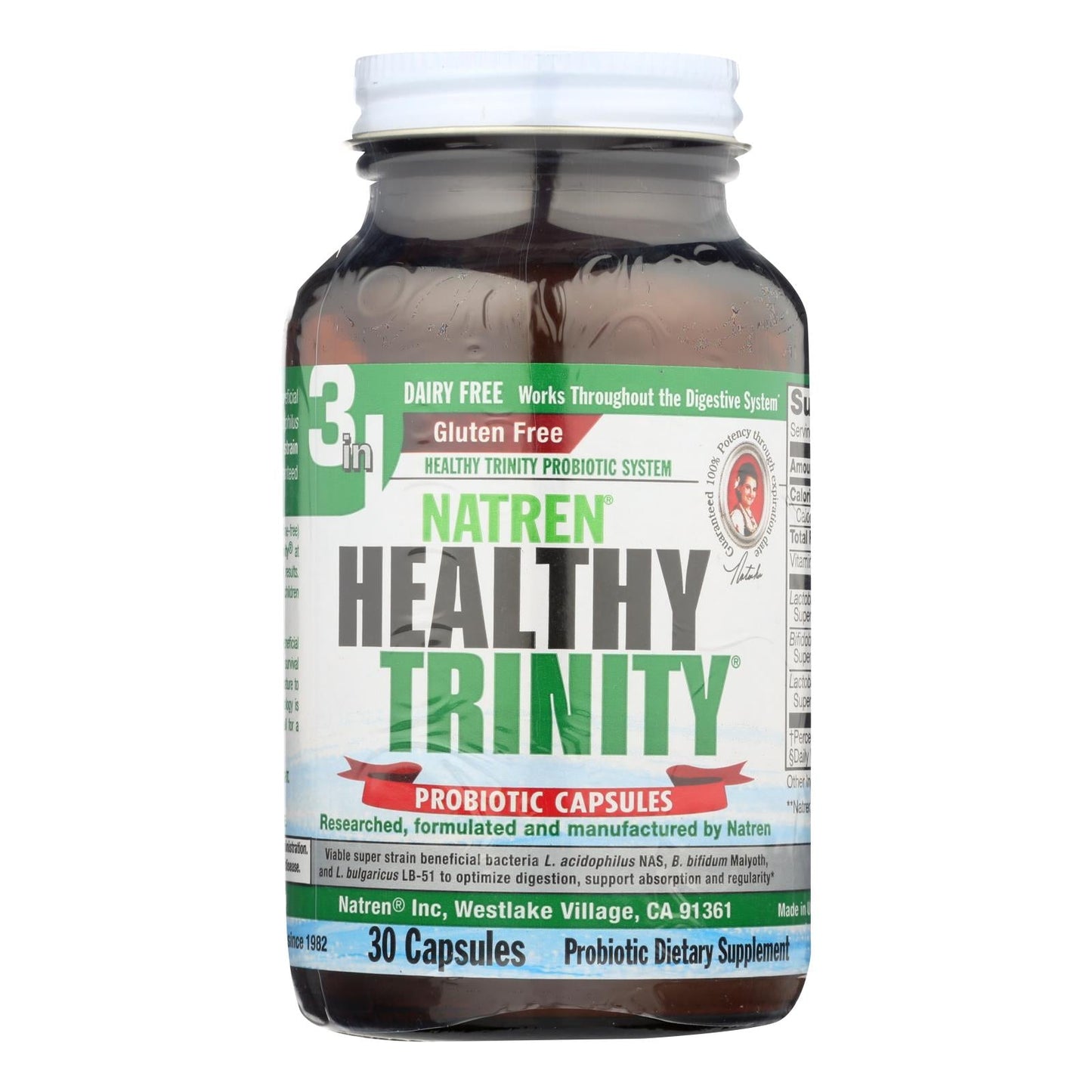 Natren Healthy Trinity Probiotic Capsules, 30 ct