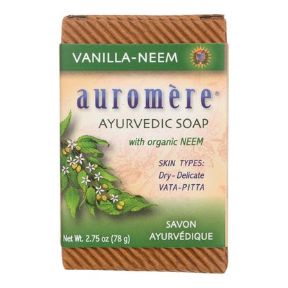 Auromere Ayurvedic Vanilla Neem Bar Soap (2.75 Oz. Each)