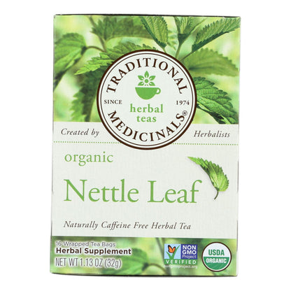 Traditional Medicinals Organic Nettle Leaf Herbal Tea, 6 x 16 Tea Bags