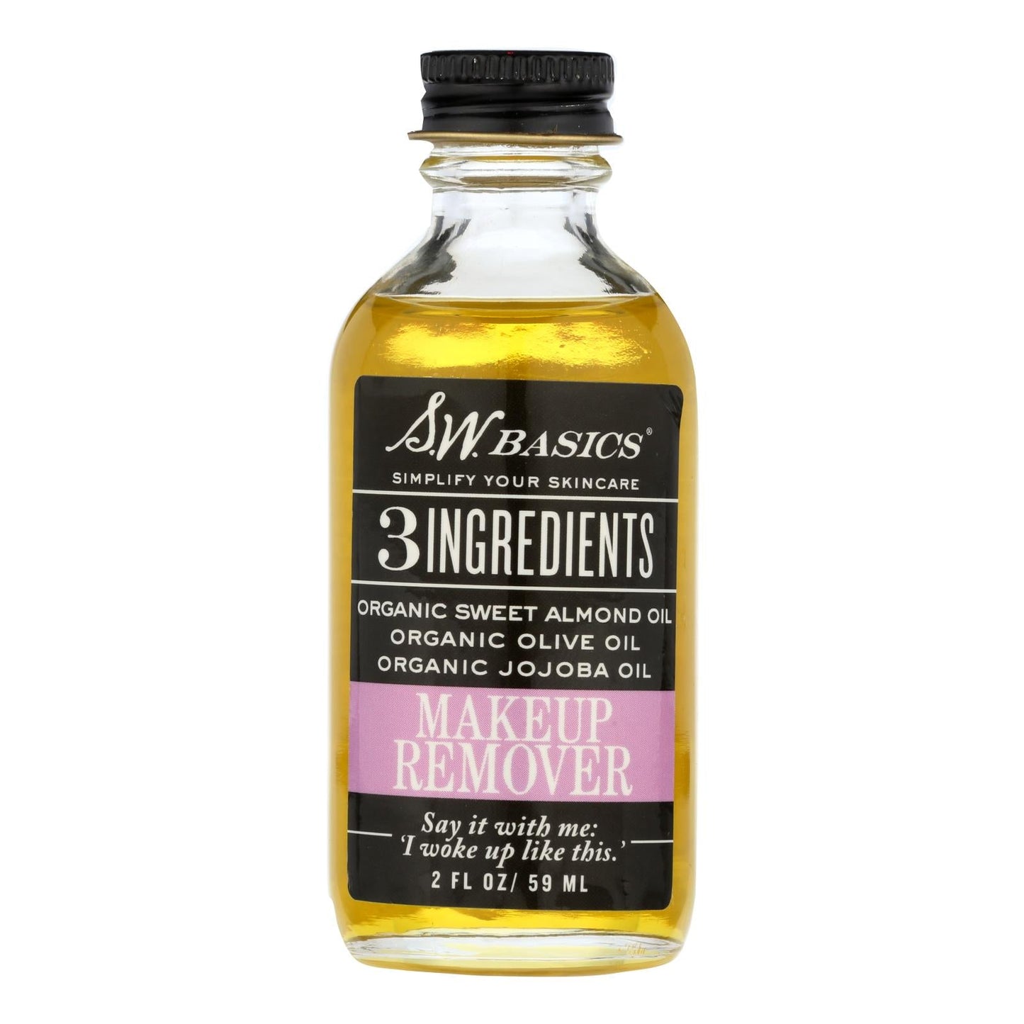 S.W. Basics Makeup Remover (2 oz): Natural 3-Ingredient Formula