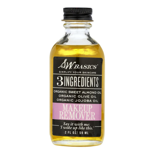 S.W. Basics Makeup Remover (2 oz): Natural 3-Ingredient Formula
