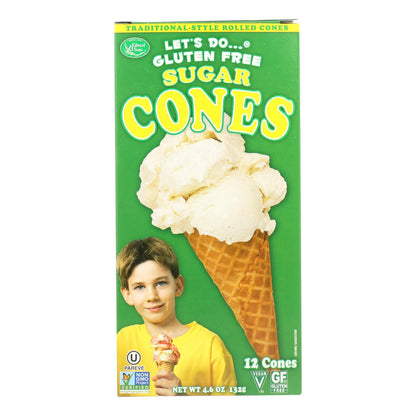 Let's Do Gluten Free Sugar Ice Cream Cones, Case of 12, 4.6 Oz Each