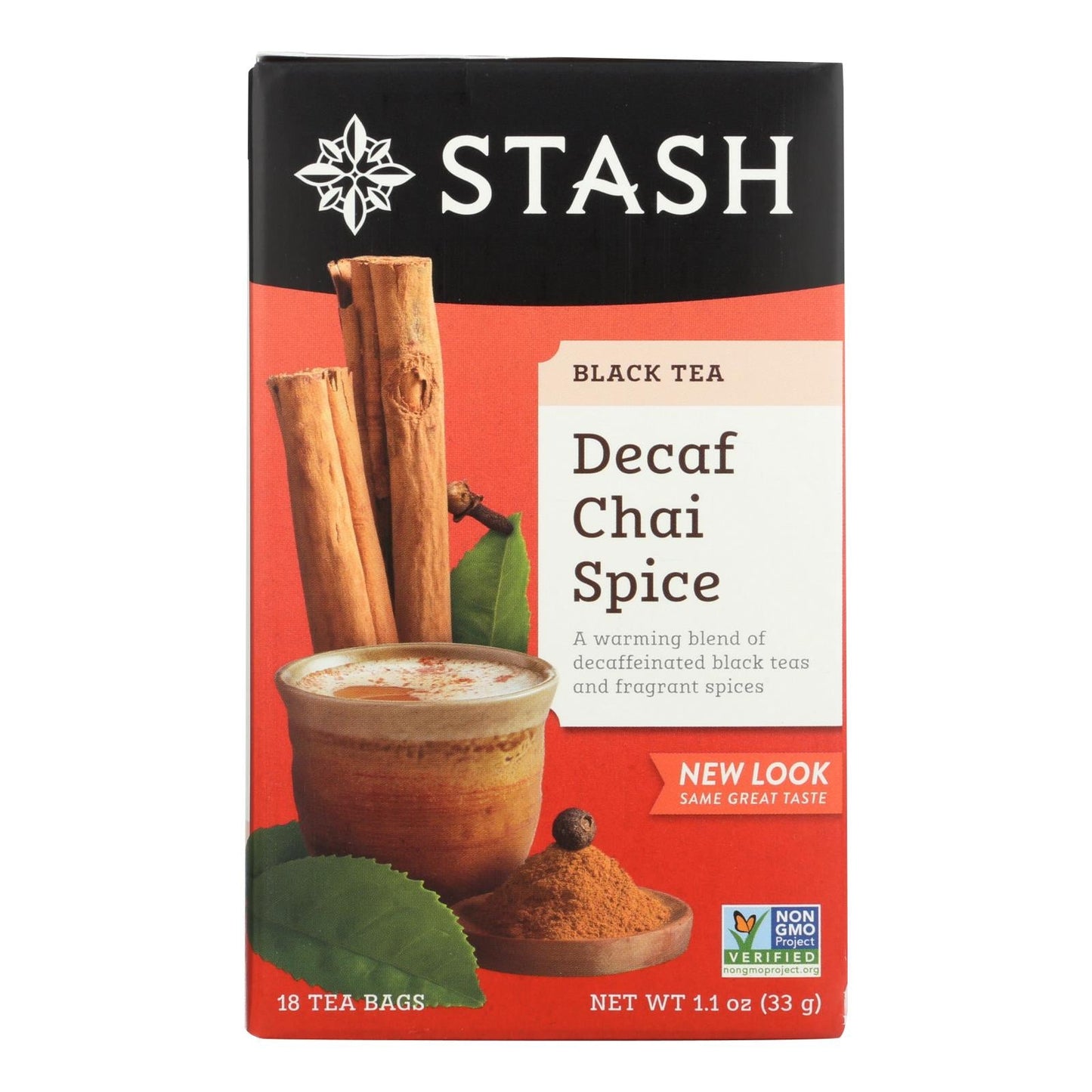 Stash Decaf Chai Spice Black Tea, 18 Count Tea Bags (Case of 6)