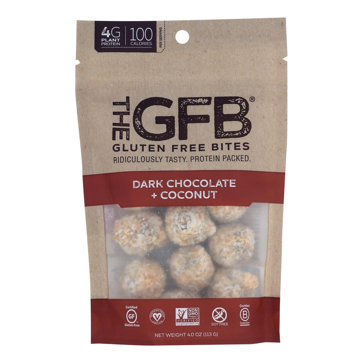 Gluten-Free Bites Dark Chocolate with Coconut (Pack of 6 - 4 Oz.)
