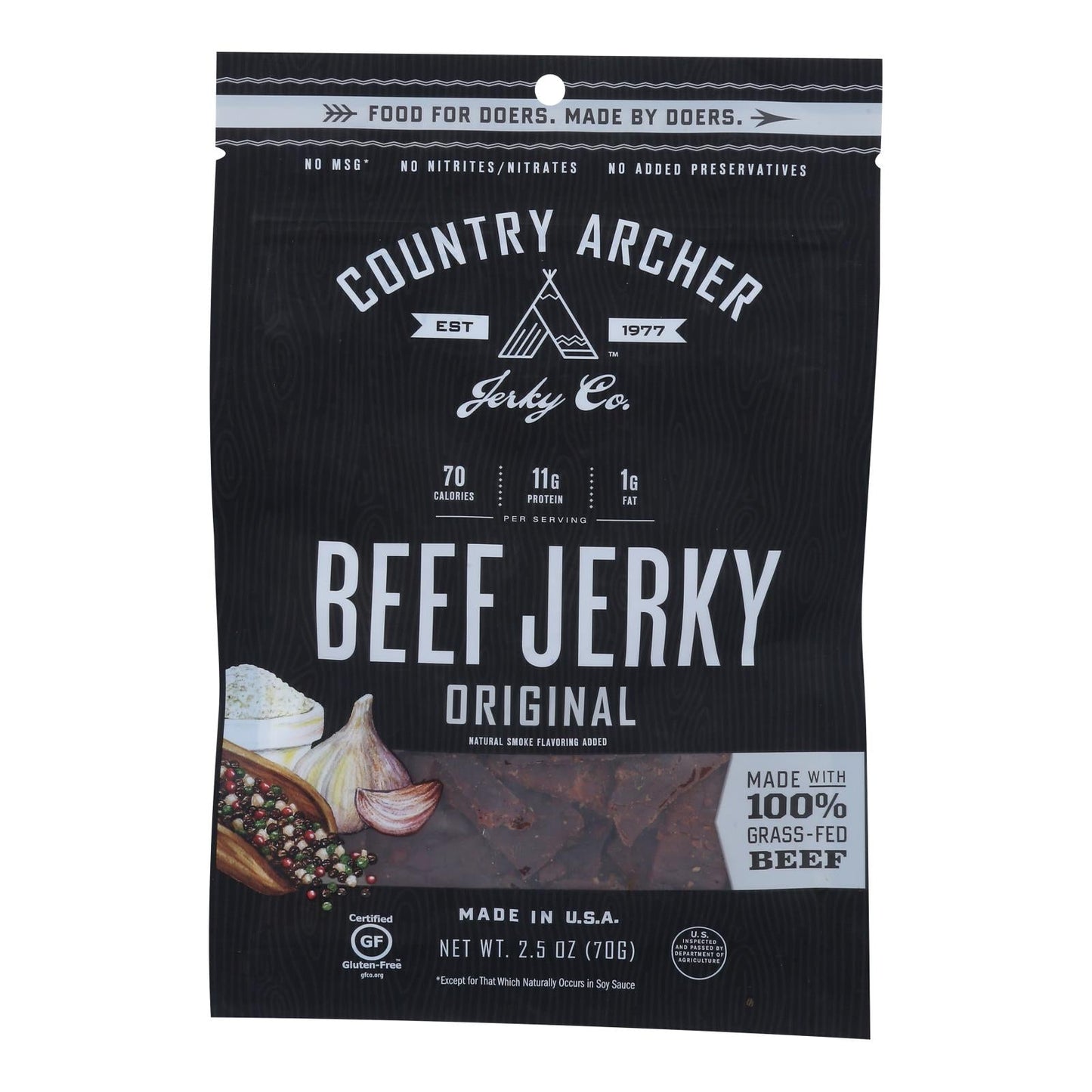Country Archer Original Beef Jerky, 12 Pack, 2.5 Oz. Each