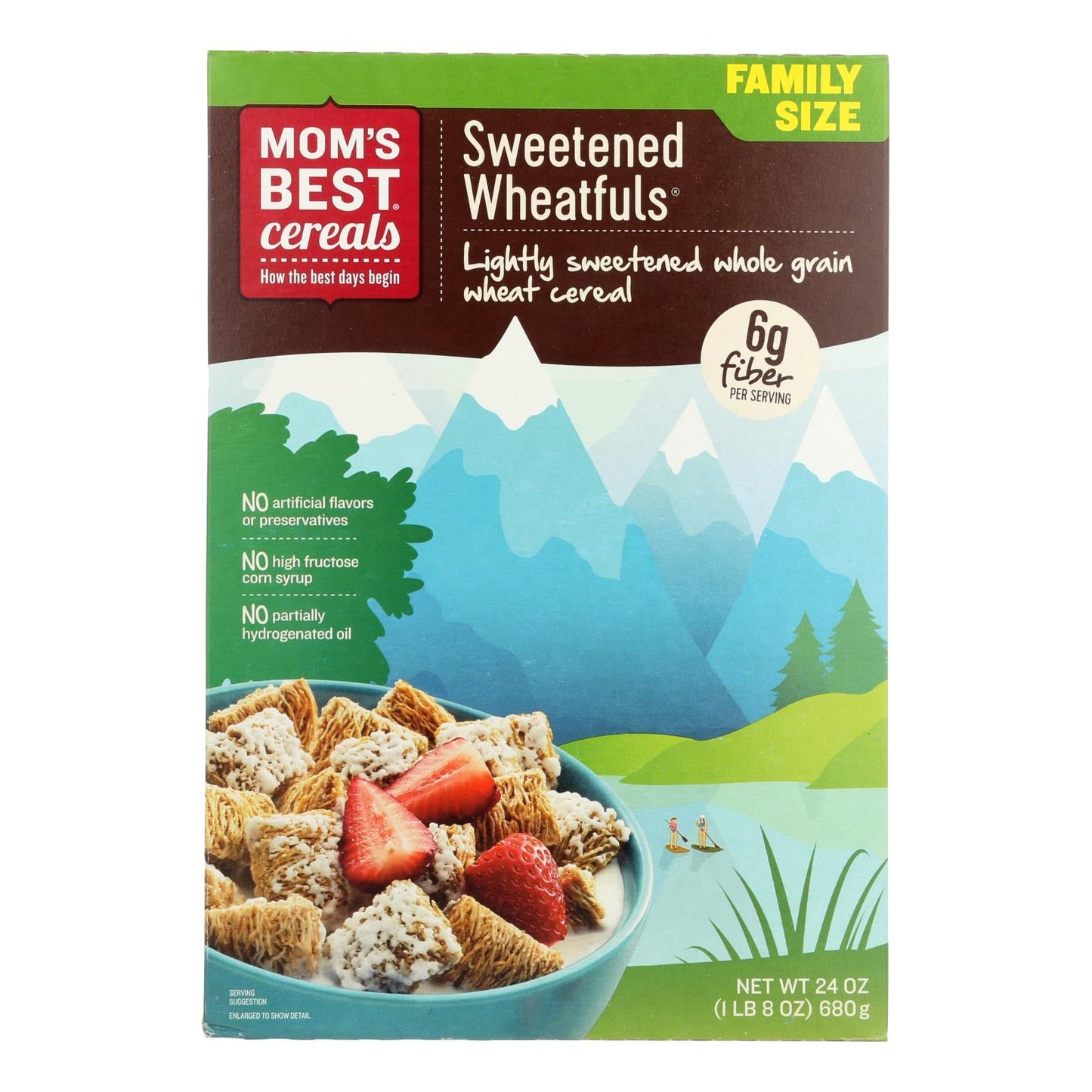 Mom's Best Naturals Wheat-fuls Sweetened - Pack of 12, 24 Oz. each